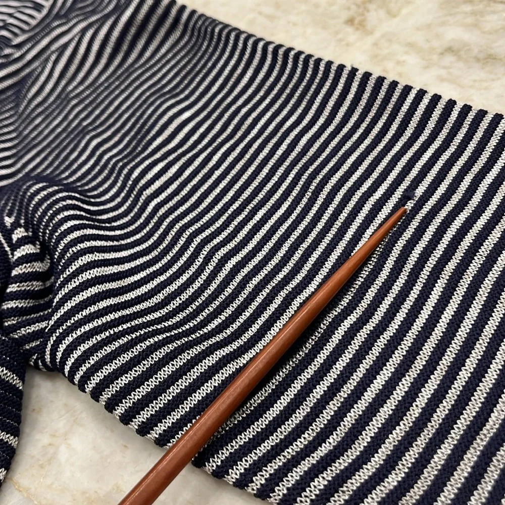 Nic+Zoe | Blue &‎ Grey Textured Zebra Sweater | Plus Size (Est. 3X)